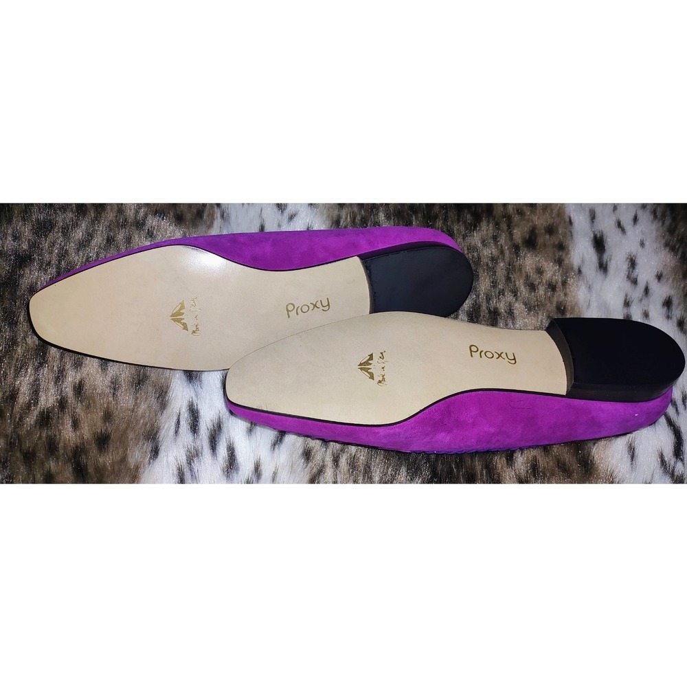 Proxy Fuchsia Suede Flat Shoes With Blue Stitching Size 9N NEW With Box - Picture 6 of 7